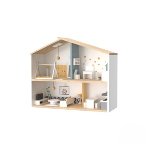 <span class=keywords><strong>Maison</strong></span> de poupée élégante Suite de jouets en <span class=keywords><strong>bois</strong></span> de 18 pouces <span class=keywords><strong>Maison</strong></span> de poupée de meubles Jouets verts en <span class=keywords><strong>bois</strong></span> Nouveau Shanghai pour enfants Mini Cartoon PVC - Product Image 3