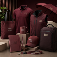 Ensemble d'accueil exécutif avec gilet polo, sac à dos, casquette, parapluie, tasse et carnet de notes pour invités VIP et événements de direction