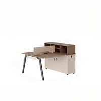 Bureau de travail modulaire pour 6 personnes avec écran de confidentialité, mobilier de bureau modulaire