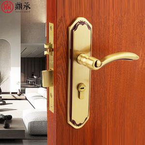 Serrure de porte en laiton Dingcheng, serrure à mortaise avec clé pour porte d'entrée, style européen - Product Image 1