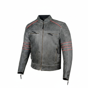Chaquetas de cuero genuino de alta calidad para hombre, chaqueta de cuero Punk para hombre, moda para motocicleta, chaquetas de cuero con punta 5XL - Product Image 1