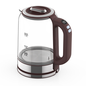 Bouilloire électrique en verre brun foncé 1,7 L avec température réglable de 40 à 100°C ° Contrôle de la température et plaque chauffante en acier inoxydable - Product Image 2