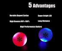 Balles de golf LED premium transparentes, durables, longue durée, activées par le choc et le scan, balles de golf personnalisées pour tournoi