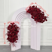 Arrangement de fleurs artificielles en rose rouge bordeaux personnalisé par DKB Manufacturer pour proposition de mariage, fête d'anniversaire, décoration