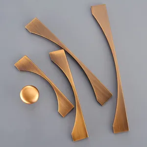 Bắc Âu hiện Đại Nội xử lý Brass tủ quần áo tủ Bronze kéo ngăn kéo phần cứng đồ nội thất nhà bếp Door knobs đồ nội thất xử lý - Product Image 1