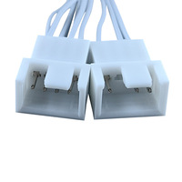 Hub de répartition de ventilateurs 3 voies, connecteur de carte mère simple vers triple connecteur 3 broches 4 broches pour refroidisseurs de processeur avec régulation intelligente de la vitesse