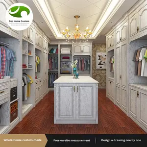 עיצוב מודרני מותאם אישית ארון בגדים מעץ מלא הכולל חדר הלבשה הכולל עם ריהוט פשוט יוקרתי - Product Image 6