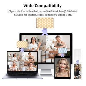 Etiqueta privada Free Selfie Light 80 LED Clip de luz de teléfono recargable 3 modos de luces 2000mAh para teléfono Ipad Laptop <span class=keywords><strong>Tiktok</strong></span> - Product Image 2