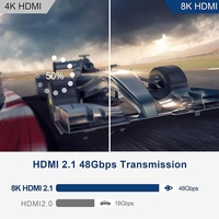 Cable de Fibra Óptica Activa 2.1 AOC 8K UHD HDR, Cable Coaxial Chapado en Oro para Monitor y Reproductor de DVD, 10FT-300FT
