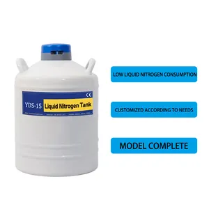 Tanque de nitrogênio líquido para armazenamento de células, recipiente de esperma de baixa temperatura, pequeno e médio, de 15 litros