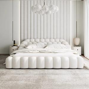 Cama Burbuja de Diseño Moderno y Sencillo Rochburg, Cama de Piso Creativa Banye, Tela de Lana de Cordero de Alta Gama, Base Baja, Multitamaño, China - Product Image 4