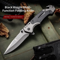 Couteau de survie tactique multi-outils pour le camping en plein air, couteau pliant Black Knight en acier inoxydable G10 - Vente en gros