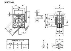 0.55kw 550W động cơ một pha dọc 220V lớn/nhỏ mặt bích nhôm nhỏ nhà ở + nmrv50 Worm Gear Reducer - Product Image 4