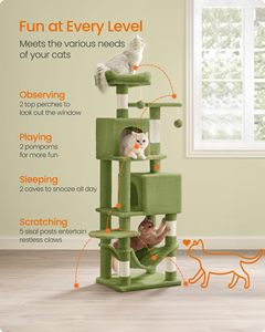 บ้านต้นไม้แมว StarMonn, คอนโดแมวหลายชั้นพร้อมเสาข่วน 4 เสา - Product Image 4