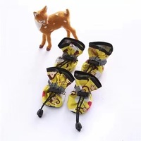 Chaussures pour chien à semelles souples, antidérapantes, imperméables, en fibre de polyester, chaudes, toutes saisons, pour l'apprentissage de la marche, bottes de pluie