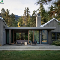Bâtiment préfabriqué en structure acier, design moderne personnalisé ANCSEM, structure acier à faible coût pour maison de vacances