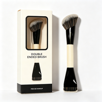 Hochwertiger 2-in-1 Foundation Make-up Pinsel Weicher Puder-Concealer Gesichtspinsel Vegan mit Eigenem Logo für Geschenkset