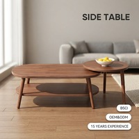 Table basse moderne pour salon, mobilier de maison en bois, utilisation latérale/centrale