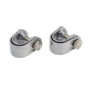Klem sandaran kaki krom Universal klem sandaran kaki untuk rangka Diameter sepeda motor 1-1/8 "ke 1-1/3/8" - Product Image 3
