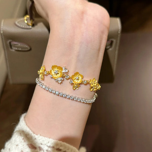 Bracelet Femme Argent 925 Bracelet en Cristal Tendance Bijoux en Gros Prêt à Expédier Livraison Rapide - Product Image 1