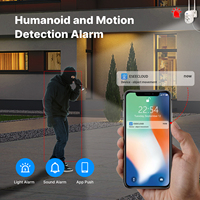 Kit de Cámara de Seguridad CCTV Inalámbrica para Exteriores de 5MP con Seguimiento Humano Automático, Cámara PTZ Wifi y Monitor de 12", Sistema de Cámara de Seguridad IP NVR para el Hogar