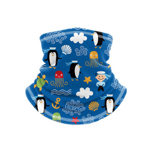 Childrens Warm <b>Neck</b> <b>Warmer</b> Fleece Lined Penguin Print Outdoor Cycling Winter Scarf For Kids - Product Image 3