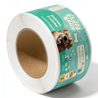 Etiquetas Adhesivas de Papel con Código de Barras, Resistentes al Agua, Personalizadas por el Fabricante, con Logotipo, para Etiquetas de Empaquetado de Alimentos para Mascotas