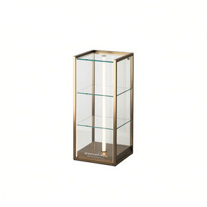 Vitrina de Hierro 45x45x95cm, Bronce, con Sistema de Iluminación Vertical para Mostradores de Venta - Product Image 2