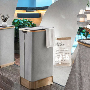 Cesto de Ropa Sucia Alto de Alta Calidad con Asa de Bambú, Gran Capacidad, Tela Oxford, Tapa Impermeable Personalizable, Almacenamiento para Baño - Product Image 3