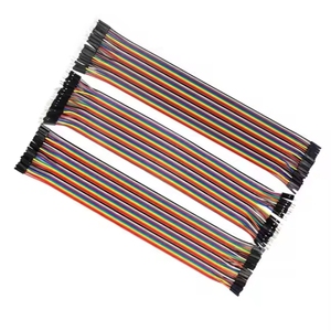 22 24 AWG Dupont đỏ vàng xanh 10cm 20cm 30cm 40PIN 1P Cáp dòng nữ để nữ nam Dupont Jumper dây - Product Image 4