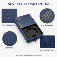 Boîte d'emballage rigide personnalisée avec logo, boîte cadeau de luxe à tiroir coulissant en papier avec insert pour accessoires masculins