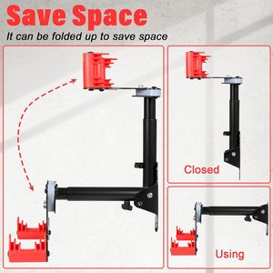 Supporto <span class=keywords><strong>da</strong></span> Parete per Bicicletta con Angolo Regolabile, <span class=keywords><strong>Portabici</strong></span> <span class=keywords><strong>da</strong></span> <span class=keywords><strong>Muro</strong></span> Salvaspazio per Bici <span class=keywords><strong>da</strong></span> Strada e Mountain Bike, Espositore per Ciclismo Indoor - Product Image 2