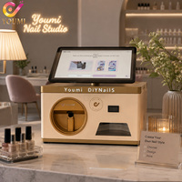 Machine d'impression d'art d'ongles automatique professionnelle commerciale, imprimantes d'art d'ongles IA en libre-service avec sécheuse intégrée pour usage domestique
