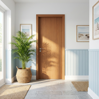 Porte en bois haute performance, épaisseur de panneau 58 mm, réduction du bruit 46 dB, porte intérieure en bois massif pour hôtels et chambres, étanche