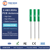 Antenne WiFi PCB double bande 2,4 GHz 5,8 GHz 8 dBi à gain élevé polarisée linéairement 50 Ohm VSWR 1,5 avec connecteur de câble personnalisé à dos adhésif