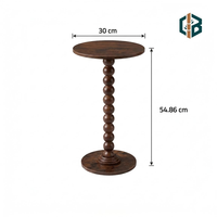 Table d'appoint ronde en bambou, petite table basse avec pieds en bois pour chambre à coucher, salon, canapé, style nordique, vente en gros OEM