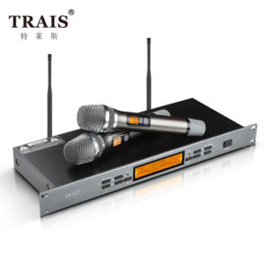 ไมโครโฟนไร้สาย UHF <span class=keywords><strong>คาราโอเกะ</strong></span>สำหรับการแสดงปาร์ตี้ร้องเพลงใหม่สองช่องสำหรับมืออาชีพ - Product Image 3