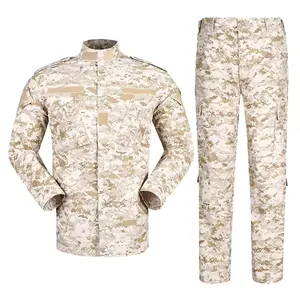 Bán buôn tùy chỉnh OEM thoáng khí ACU sa mạc chiến thuật phù hợp với bộ vải đồng phục với kỹ thuật số rip-Stop in tùy chỉnh
