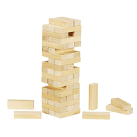 Jeu de construction en bois classique pour la maison, tour géante à empiler, jouet éducatif DIY avec couleur et logo personnalisés