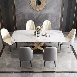 Top Selling Wholesale High Quality White Luxury Modern Restaurant 6 Seater Dinning Room Kitchen <b>Island</b> Marble <b>Dining</b> <b>Table</b> - Product Image 3