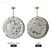 Mouvement de montre mécanique automatique en acier inoxydable 2813, étanche, à 3 aiguilles, avec calendrier simple, pièces de montre, mouvement de montre en métal à piles