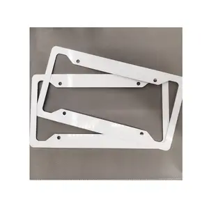 Gepersonaliseerde 1.0Mm Aluminium Auto Plaat Gloss Wit Sublimatie Blanco Nummerplaat Frame Voor Warmte Pers