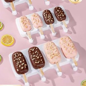 Nuevo Molde Ovalado de Silicona para Cubitos de Hielo con Tapa, Fácil de Desmoldar, Grado Alimenticio, para el Hogar - Product Image 4