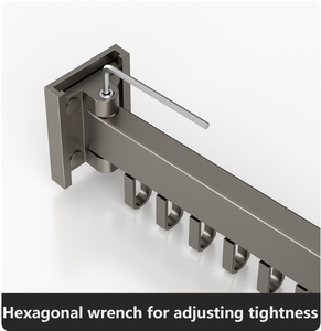 Stendibiancheria Pieghevole a 3 Pieghe con 24 Ganci, Montaggio a Parete Retrattile per Casa e Lavanderia, Stendino Estensibile RF324 - Product Image 3