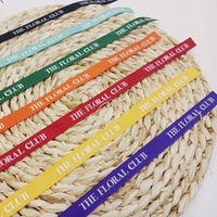 Cinta de Algodón Satinado Grosgrain con Logotipo de Marca Personalizado, Impresión en Serigrafía 3D, Colorida y de Alta Tenacidad