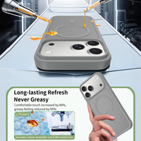 Nouveautés pour iPhone 18 Pro Max : Coque arrière mate hybride TPU PC avec support magnétique circulaire – Accessoires mobiles tendance en gros