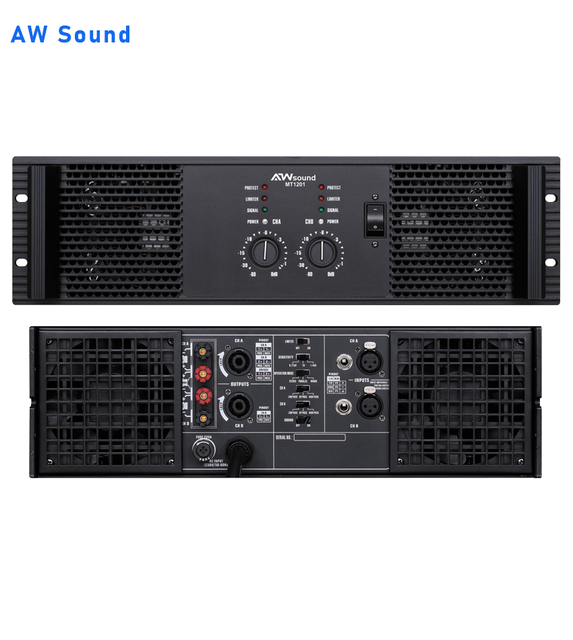 Professional Digital Power Amplifier 2600W 2/4 Ohms Class H 2U Metal Pro Audio Amplifier for Stage & Outdoor Events