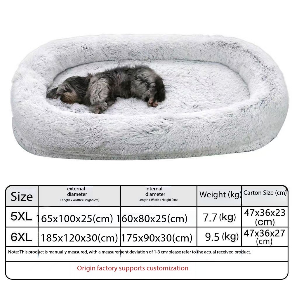 Oversized Fluffy Human & Dog Bed – Super Comfortable Washable Pet Pad for Large Dogs, Adults & Relaxation - View 3