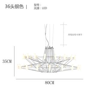 โคมไฟระย้าดีไซน์เนอร์สไตล์นอร์ดิกมินิมอลลิสต์สำหรับห้องนั่งเล่น ห้องรับประทานอาหาร ห้องนอน โคมไฟ AC ดีไซน์หรูหราสร้างสรรค์ - Product Image 3