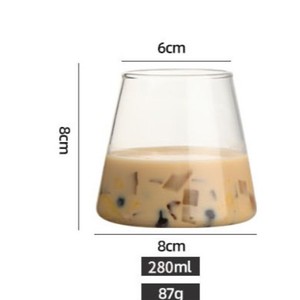 High Quality Conical Glass Tumbler Iced <b>Coffee</b> Juice Milk Transparent Breakfast High Borosilicate Home Reusable Customizable - Product Image 6